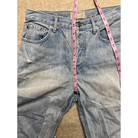 Everlane The 90s Cheaky Jean Denim Patchwork Distressed 28 Crop Light Wash - Picture 10 of 11
